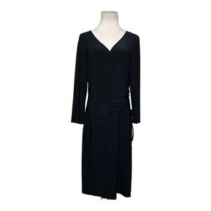 Evan Picone Black Wrap Dress